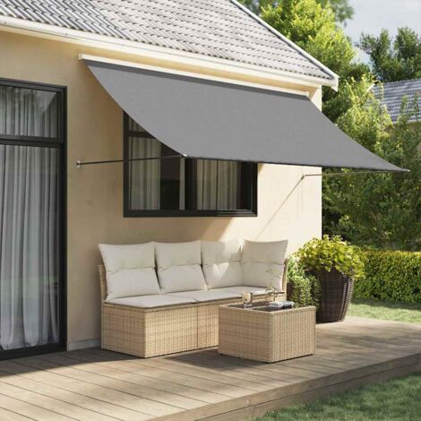 Retractable Awning Anthracite 300x150 cm Fabric and Steel vidaXL