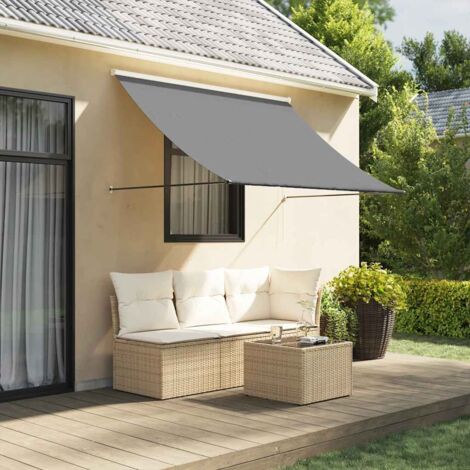 Retractable Awning Anthracite 250x150 cm Fabric and Steel vidaXL