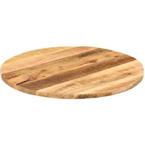 Table Top Ø 80x2.5 cm Round Solid Wood Rough Mango vidaXL