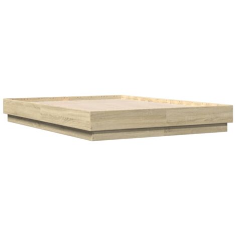 Bed Frame without Mattress Sonoma Oak 140x190 cm vidaXL