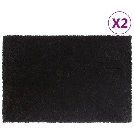 Door Mats 2 pcs Black 40x60 cm Tufted Coir vidaXL