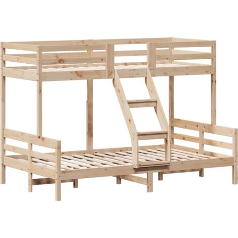 Bunk Bed without Mattress 80x200/120x200 cm Solid Wood vidaXL