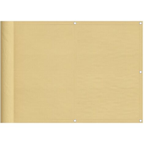 Balcony Screen Sand 75x800 cm 100% Polyester Oxford vidaXL