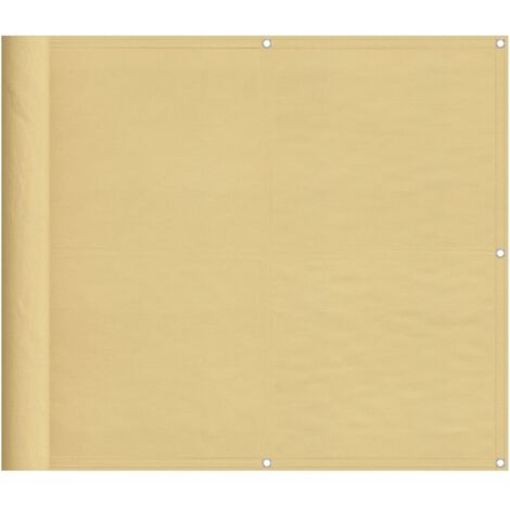 Balcony Screen Sand 90x1000 cm 100% Polyester Oxford vidaXL