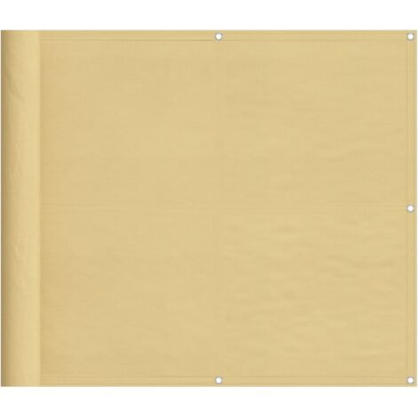 Balcony Screen Sand 90x800 cm 100% Polyester Oxford vidaXL