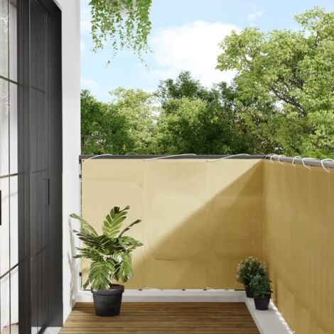 Balcony Screen Sand 120x600 cm 100% Polyester Oxford vidaXL