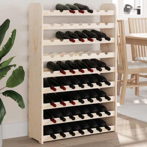 Wine Rack 72.5x25x111.5 cm Solid Wood Pine vidaXL