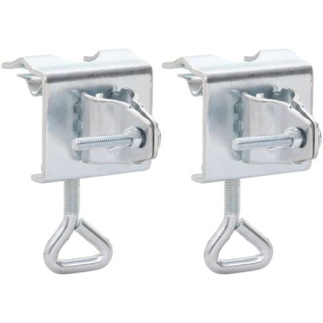 Umbrella Clamps for Balcony 2 pcs 32 mm Galvanised Steel vidaXL
