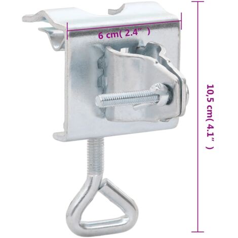 Umbrella Clamps for Balcony 2 pcs 32 mm Galvanised Steel vidaXL
