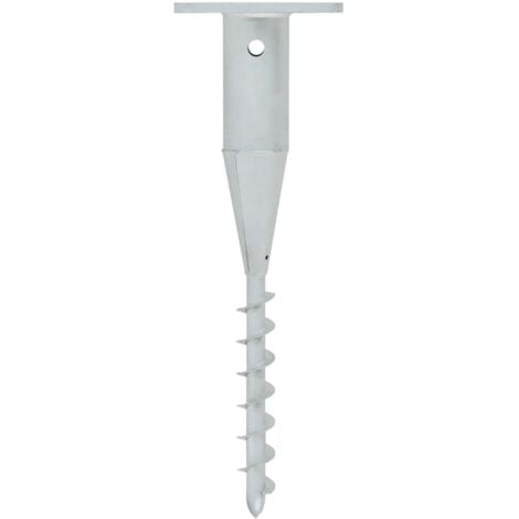 In-Ground Parasol Base with Rod 16x16x52 cm Steel vidaXL