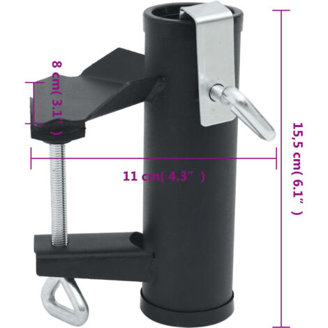 Umbrella Clamps for Balcony 2 pcs 25-38 mm Steel vidaXL