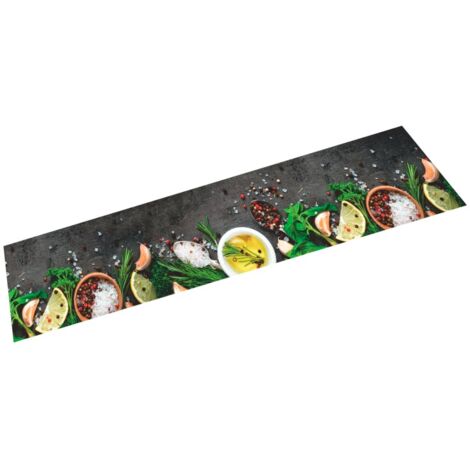 Kitchen Rug Washable Spices 60x300 cm Velvet vidaXL