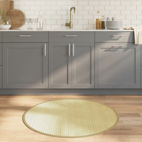 Rug Round Light Natural100 cm Bamboo vidaXL (1/5)