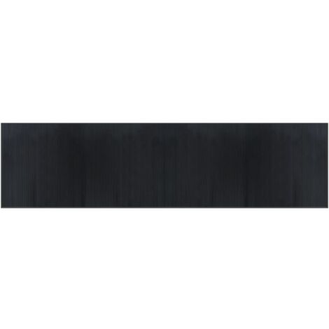 Rug Rectangular Black100x400 cm Bamboo vidaXL