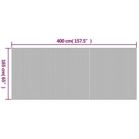Room Divider Light Natural 165x400 cm Bamboo vidaXL