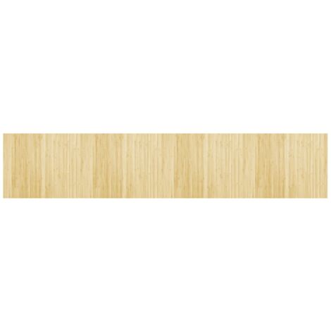 Rug Rectangular Light Nature 80x400 cm Bamboo vidaXL