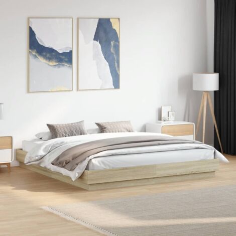 Bed Frame without Mattress Sonoma Oak 180x200 cm Super King vidaXL (1/5)