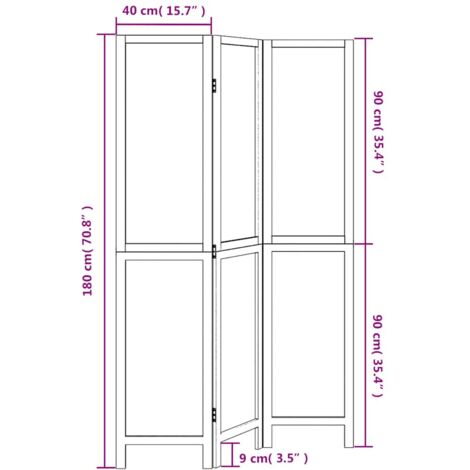 Room Divider 3 Panels White Solid Wood Paulownia vidaXL