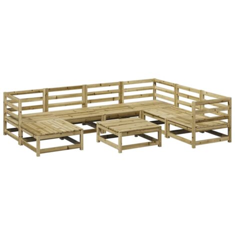 8 Piece Garden Sofa Set Impregnated Wood Pine vidaXL (1/5)