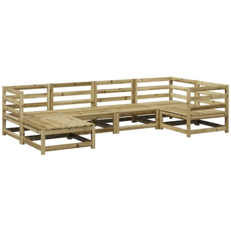 6 Piece Garden Sofa Set Impregnated Wood Pine vidaXL (1/5)
