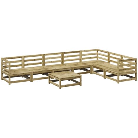8 Piece Garden Sofa Set Impregnated Wood Pine vidaXL (1/5)