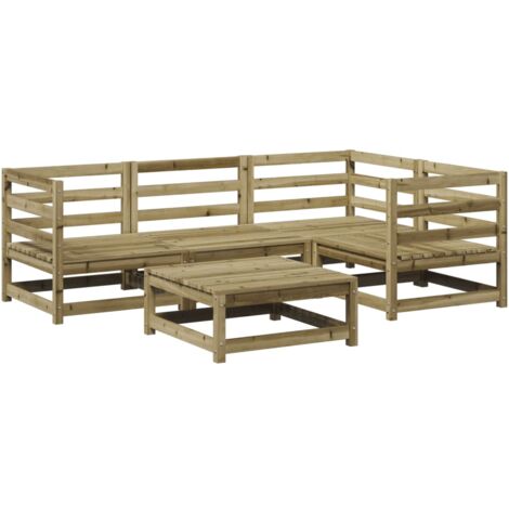 5 Piece Garden Sofa Set Impregnated Wood Pine vidaXL (1/5)