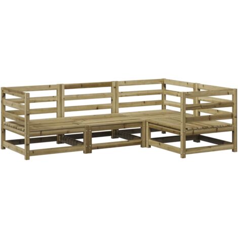 4 Piece Garden Sofa Set Impregnated Wood Pine vidaXL (1/5)