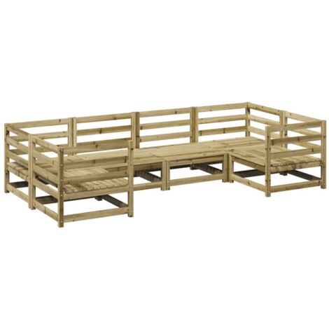 6 Piece Garden Sofa Set Impregnated Wood Pine vidaXL (1/5)