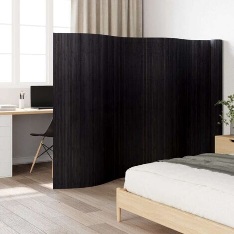 Room Divider Black 165x800 cm Bamboo vidaXL