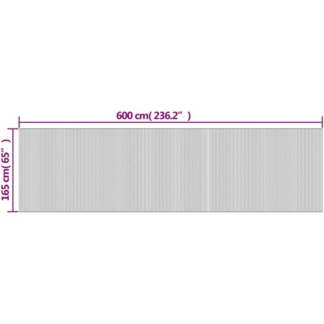 Room Divider White 165x600 cm Bamboo vidaXL