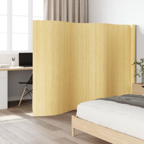 Room Divider Light Natural 165x600 cm Bamboo vidaXL