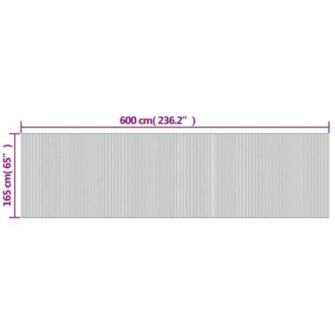 Room Divider Light Natural 165x600 cm Bamboo vidaXL