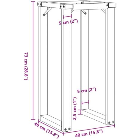 Dining Table Legs O-Frame 40x40x73 cm Steel vidaXL