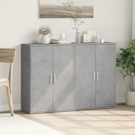 Sideboards 2 pcs Concrete Grey 60x31x84 cm Engineered Wood vidaXL