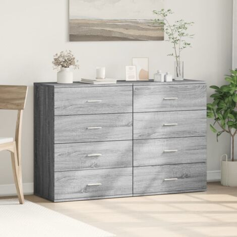 Sideboards 2 pcs Grey Sonoma 60x39x80 cm Engineered Wood vidaXL