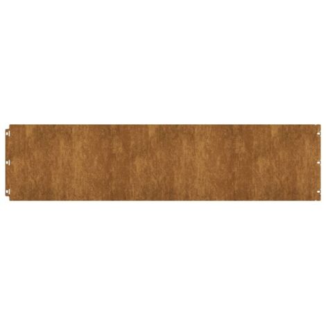 Lawn Edging 10 pcs 25 x 103 cm Weathering Steel Rusty vidaXL