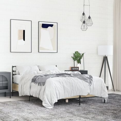 Bed Frame without Mattress Sonoma Oak 120x200 cm vidaXL (1/5)