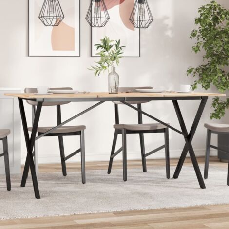 Dining Table Legs X-Frame 120x60x73 cm Steel vidaXL