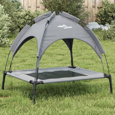 Dog Bed with Canopy Anthracite Oxford Fabric and Steel vidaXL