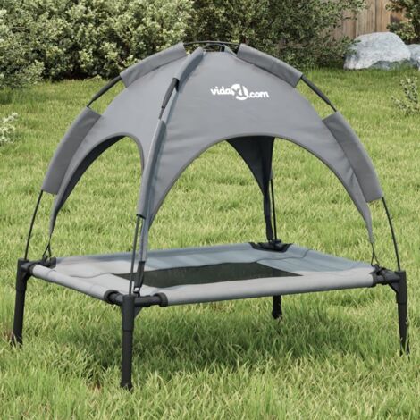 Dog Bed with Canopy Anthracite Oxford Fabric and Steel vidaXL