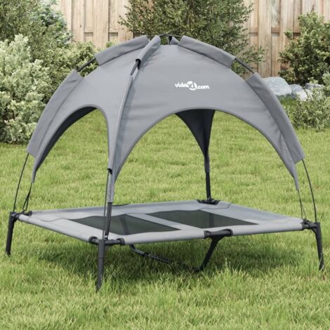 Dog Bed with Canopy Anthracite Oxford Fabric and Steel vidaXL