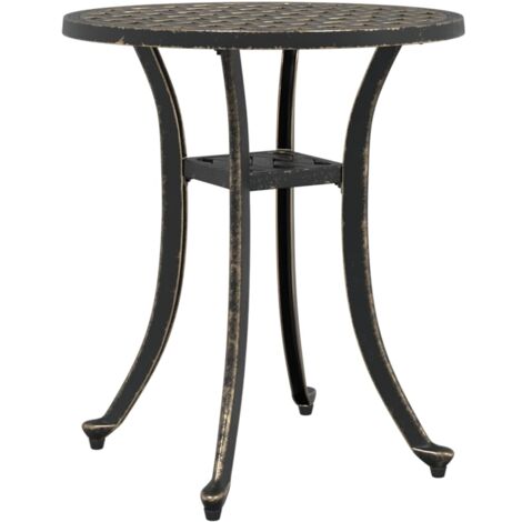 Garden Table Bronze Ø48x53 cm Cast Aluminium vidaXL