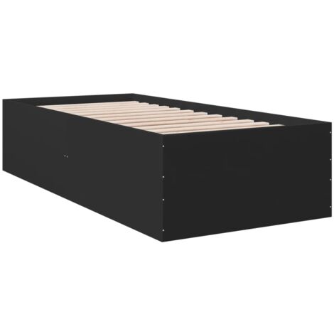 Bed Frame without Mattress Black 90x190 cm Single vidaXL (1/5)