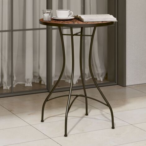 Mosaic Bistro Table Terracotta Ø50x70 cm Ceramic vidaXL
