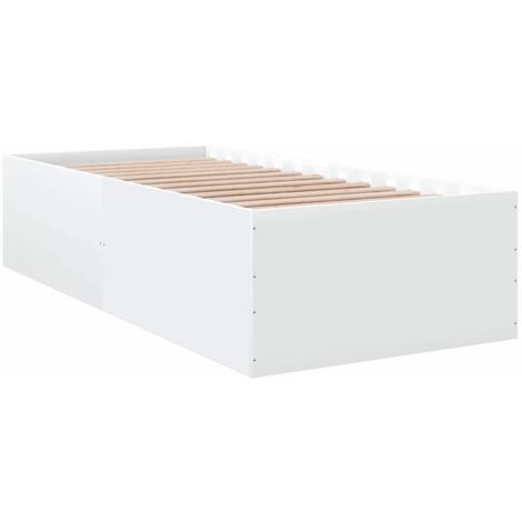 Bed Frame without Mattress White 90x190 cm Single vidaXL (1/5)