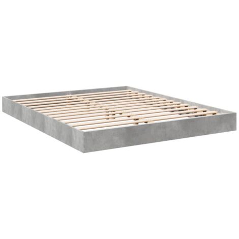 Bed Frame without Mattress Concrete Grey 160x200 cm vidaXL (1/5)