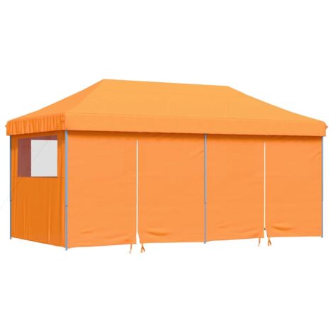 Foldable Party Tent Pop-Up with 4 Sidewalls Orange vidaXL