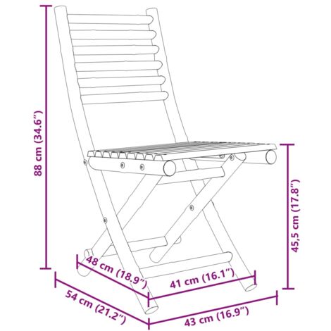 Folding Garden Chairs 8 pcs 43x54x88 cm Bamboo vidaXL