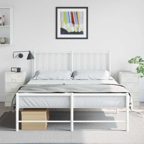 Bedside Cabinets 2 pcs White 34.5x39x62 cm Steel vidaXL