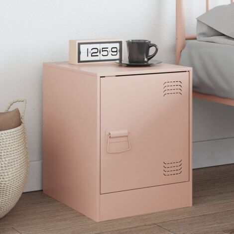 Bedside Cabinet Pink 34.5x39x44 cm Steel vidaXL (1/5)